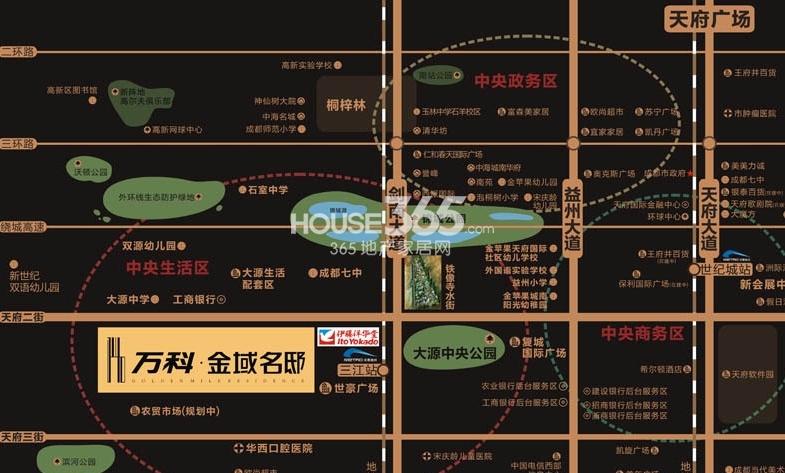 万科金域名邸区位图