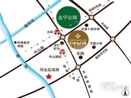 中山八号中山8克拉交通图