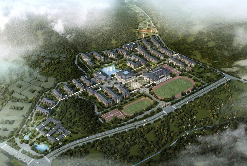 野风秋雅周边规划富阳银湖学校效果图