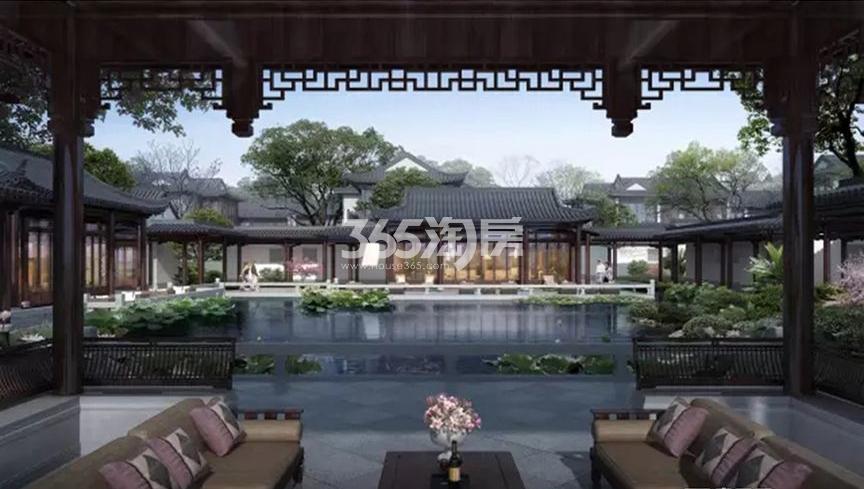 十里风荷中式景观效果图