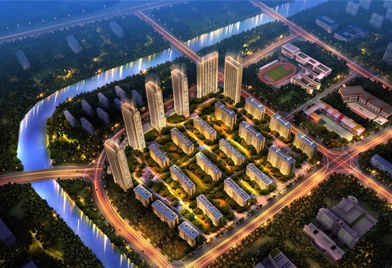 龙湖听澜越府鸟瞰图