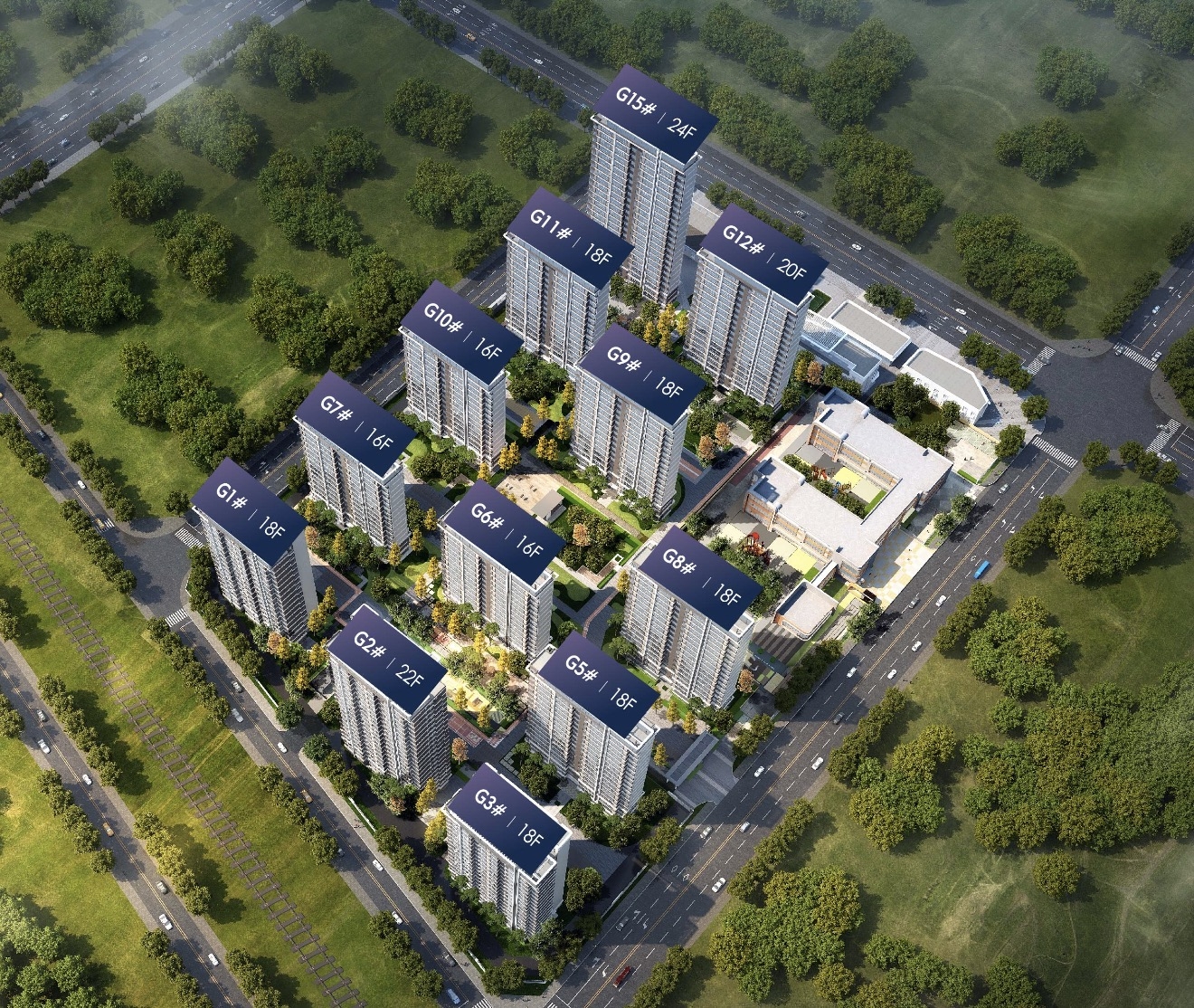 中海橙郡鸟瞰图